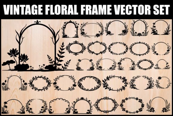 Download Vintage Floral Frame SVG Bundle - Premium Resources