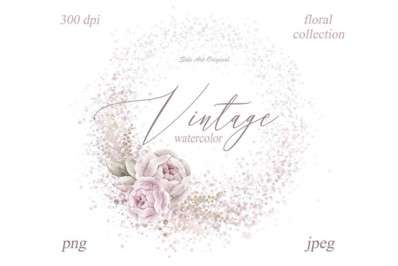 Download Vintage Floral Frame Pink Blush Flowers - Premium Bundle