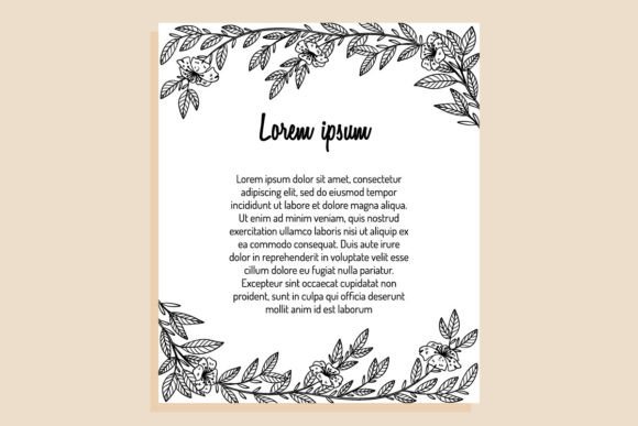 Download Hand Drawing Vintage Floral Frame - Premium Resources